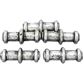 15g Bali Round Tube Beads Antq Silver PLT 17mm Approx 5