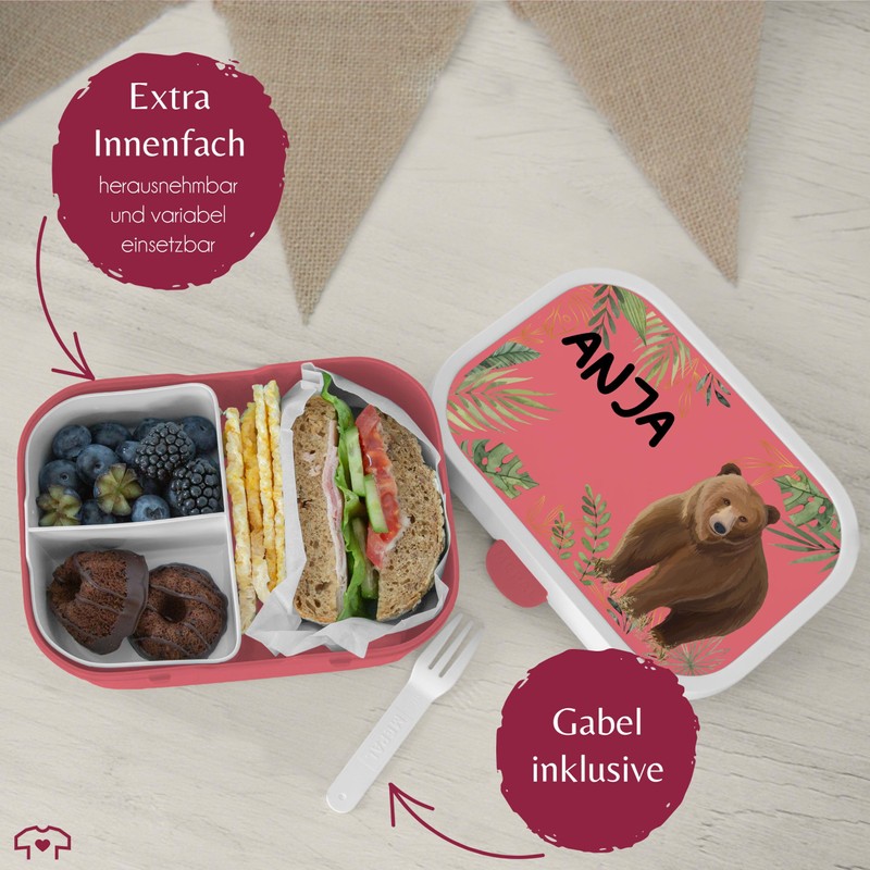 Children's Campus Lunch Box for Mepal - Bear Bear Motif