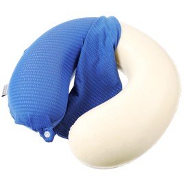 Gjinxi Neck Pillow Replacement Cover Travel U Neck Pillow Case Cover Travel Neck Pillow Cover Pillow, U Shaped Neck Pillow Washable Cover, Airplane Pillow Cover (Only Pillow Covers, no Filler)(Blue)