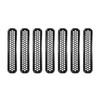 HDmirrorR 1997-2006 Wrangler TJ 7Pcs Matte Black Mesh Grill Inserts