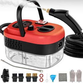 Steam Cleaner,15s Heat-Up,1.4L Tank,Steamer for Cleaning with 10 pcs Accessories,Multi-2500W High Temperature and Pressure handheld steamer,Steam Clea (5-【02】Red)