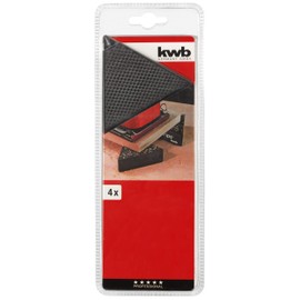 kwb 4 x TriGrips Workpiece Pads/Workpiece Stoppers with Non-Slip Coating and Paint Tips
