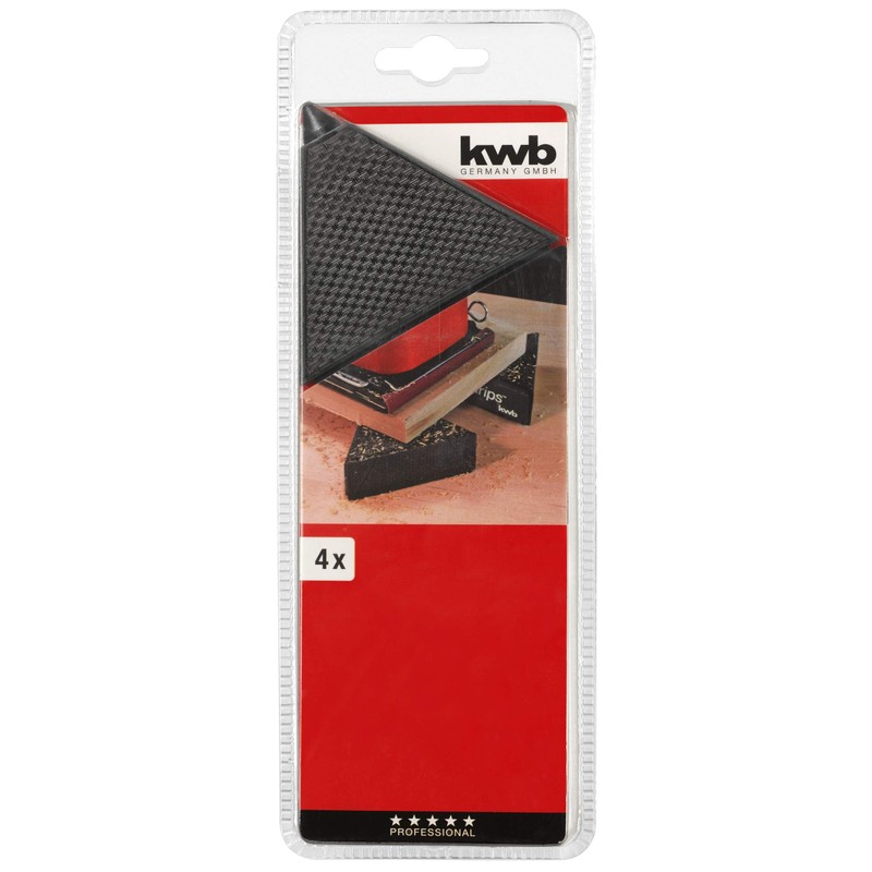 kwb 4 x TriGrips Workpiece Pads/Workpiece Stoppers with Non-Slip Coating