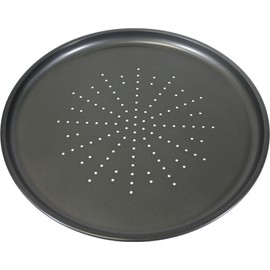 Prochef Non-Stick Carbon Steel Pizza Tray, Black, Diameter: 32.5cm / 12.5"