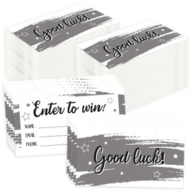 600 Pcs Grey Enter to Win Raffle Tickets Cards 3.5 x 2 Inch Entry Form Ticket Cards for Contest, Auction, Raffles, Ballot Box with Space for Name, Email Address Phone Number Fields (600)