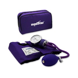 MEDSTAR  Esfigmomanómetro Aneroide de Aluminio para Adulto (Morado)                                                                                   
