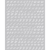 LANODO 6 Pcs Nail Stickers Alphabet 3D English Letters (6
