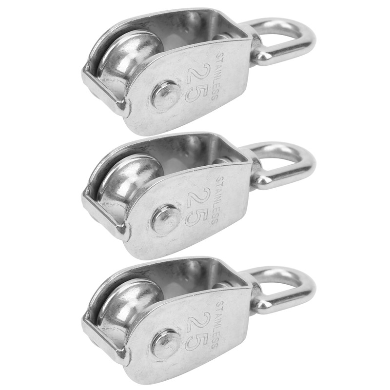 25mm 304 Stainless Steel Heavy Duty Single Wheel Pulley Rigging