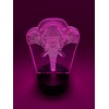 POGSTER 3D Elephant Lamp – 7-Color Changing LED Night Light