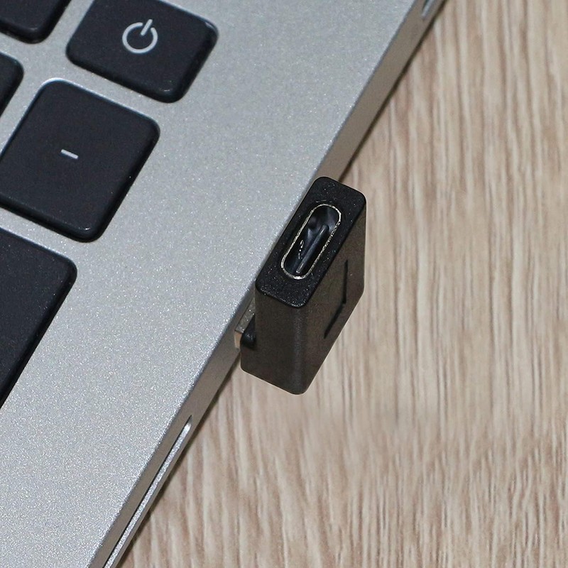 Herfair 90 Degree USB to USB C Adapter (2-Pack) Right