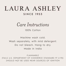 Laura Ashley Eloise 100% Cotton Oval Bath Mat with Crochet Border, Soft & Absorbent, Glacier Grey 21" x 34" Bathroom Rug