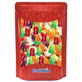 Fruidles Mini Soda Gummy Pop Candy Mix, Delicious Multicolor Fruit Flavors, Party Candy (2.2 Pounds)