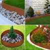 LAVEVE Landscape Edging Pre-Rusted Galvanized Steel, Hammer-in Metal Garden Edging