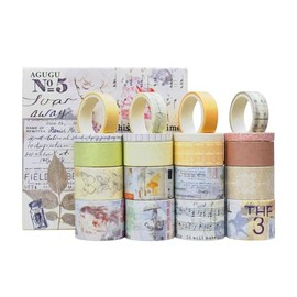 20 Rollos de Cinta Adhesiva Vintage Butterfly Botanical Nature Washi Cinta para Bullet Journal, DIY, Scrapbooking, Blocs de notas, Envoltura de regalos, Artes y Manualidades