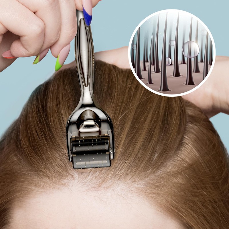 GXBRSY Derma Roller 0.25mm Titanium,192 Micro Needle Roller - Beard