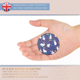 Destination Vinyl ltd Magnet for Refrigerator, Fridge - White Rabbit Hare Bunny Cute for Office, Cabinet and Whiteboard, Magnetic Stickers, 2284