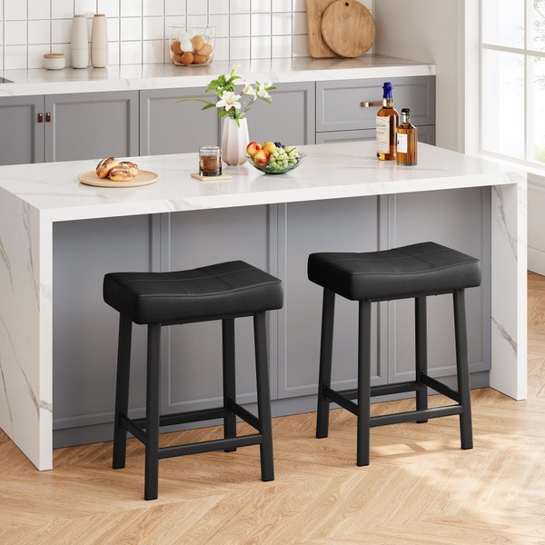 LALFPET 24 Inch Counter Height Bar Stools Set of 2