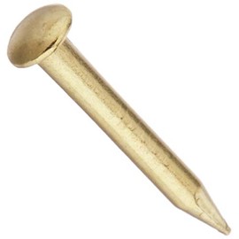 Osato Brass Nails, Round Head #18 x Length 0.4 inches (10 mm), Pack of 2300 (HP1100)