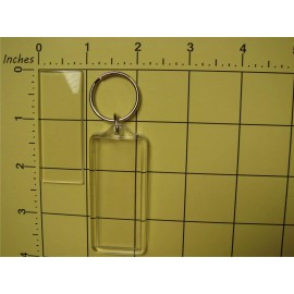 20X Rectangle ⅞" X 2¼" Clear Blank Transparent Photo/Paper Insert DIY Keychain
