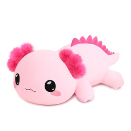 Xfrog Weighted Axolotl Plush, Large Stuffed Animal for Anxiety, Pink Axolotl Stuff Toy Cute Hugging Throw Pillow Toys for Boys Girls Girlfriends 25CM