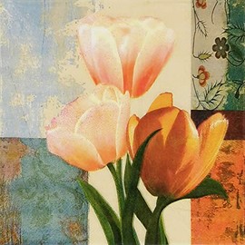 Zelten 結婚式・ディナー・ティーパーティー用カラーペーパーナプキン 20枚入り シャビーシックデザイン シャワーパーティー用, チューリップ