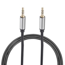 sourcing map 3.5mm Aux Cable, 9.8 ft 3 Pole Nylon Braided Male to Male Audio Wire Cord, Hi-Fi Stereo Sound Audio Cable for Earphones, Smart Phones, Speakers,Silver