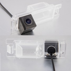 RED WOLF Auto Kamera Rückfahrkamera Farbkamera Kennzeichenlicht für Opel Astra H Corsa D Vectra C Tigra Meriva A/Alfa Romeo 156 159 / FIAT 500L Distanzlinien Kennzeichenleuchte