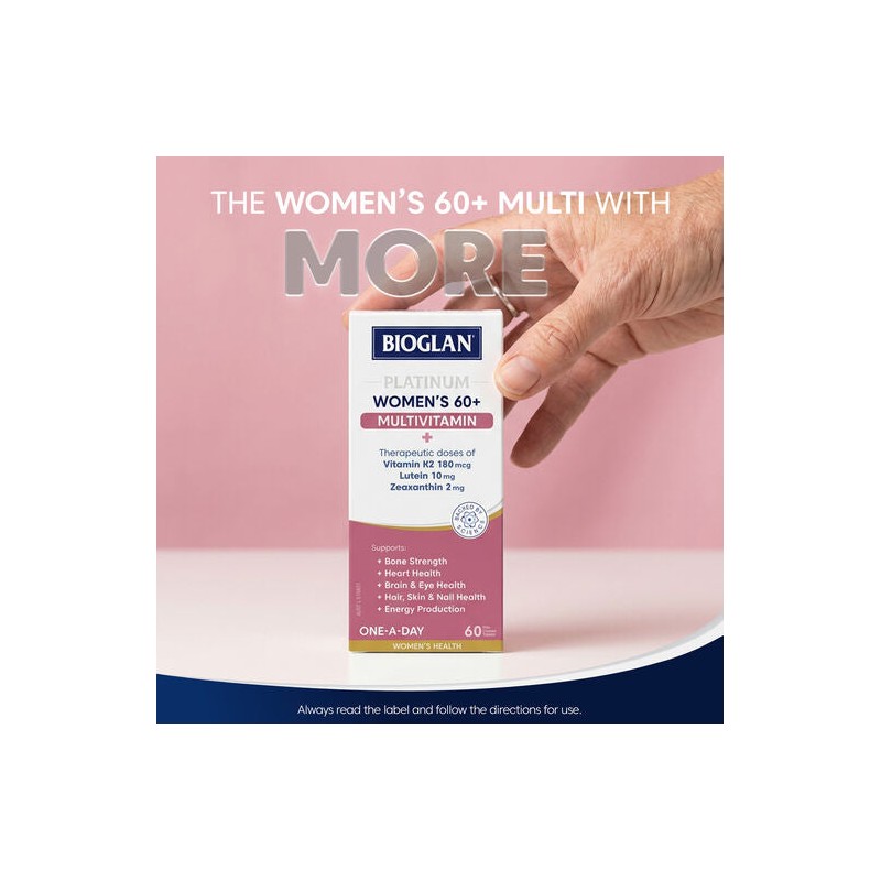 Bioglan Platinum Womens 60+ Multi 60 Tablets