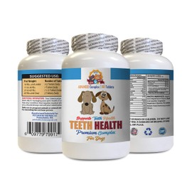 Dog Bad Breath Chews - Dog Teeth Health Care - Advanced Complex - Eliminate Bad Breath Plaque Build UP - Healthy Gums - Dog coq10-60 Tablets (1 Bottle)