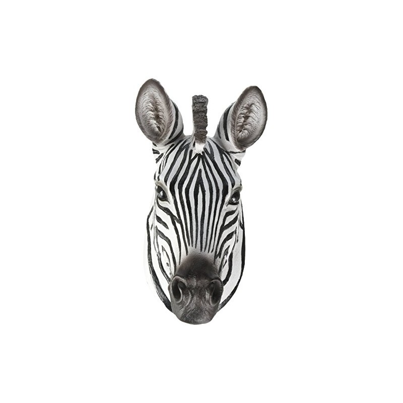 World Of Wonders African Zebra Head Mount Wall Statue Mini-Bust