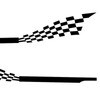 2pcs Stripe Car Decal Graphic Universal Waterproof Self Adhesive Removable