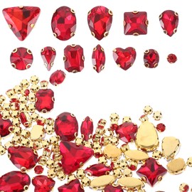 SEWACC 130pcs Glass Claw Drill Rhinestones for Nail Art Applique Sewing Patches