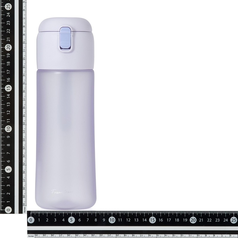 Francfranc One Touch Clear Bottle Purple Water Bottle My Bottle