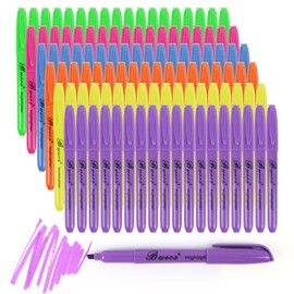 Buecs Highlighters Bulk Pack, 108 Count, Assorted Colors, Chisel Tip, suitable for Adults Highlighting Planner Notes, Office School Supplies