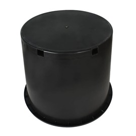 findmall 1/2/3/5/7/10/15 Gallon Pots for Plants, 7 Gallon Premium Nursery Plastic Planter Flower Herb Vegetable Garden Grow Pots with Drainage Holes for Outdoor and Indoor Use, Black, 10 Pack