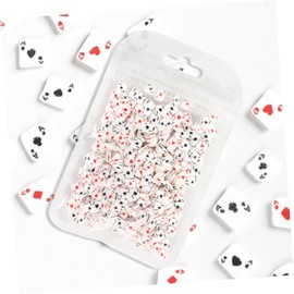 Healeved 4bags Simulation Playing Card Polymer Clay Nail Decorations for Diy Manicure and Stylish Nail Art Accessories