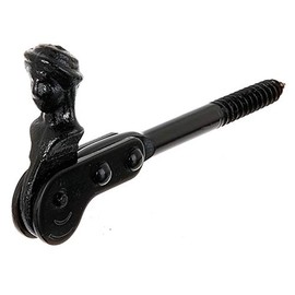 Alberts 307103 Fensterladen-Feststeller Schäferkopf | zum Einschrauben oder zum Einmauern | schwarzer Tauchlack | 126,5 mm