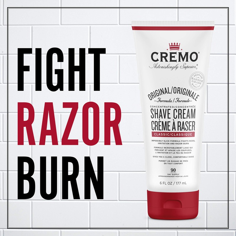 Cremo Original Shave Cream, Smooth Shaving Cream Fights Razor Burn,