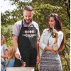 MoonWorks BBQ Apron for Men with Saying Fleisch ist mein