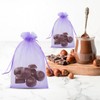 G2PLUS Lilac Organza Gift Pouches, 13x18 CM Large Organza Favour
