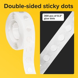 X-bet MAGNET X-bet MAGNET 300 Clear Double-Sided Adhesive Dots – Acrylic, Transparent, 0.3" Diameter, No Mess, Photo Safe