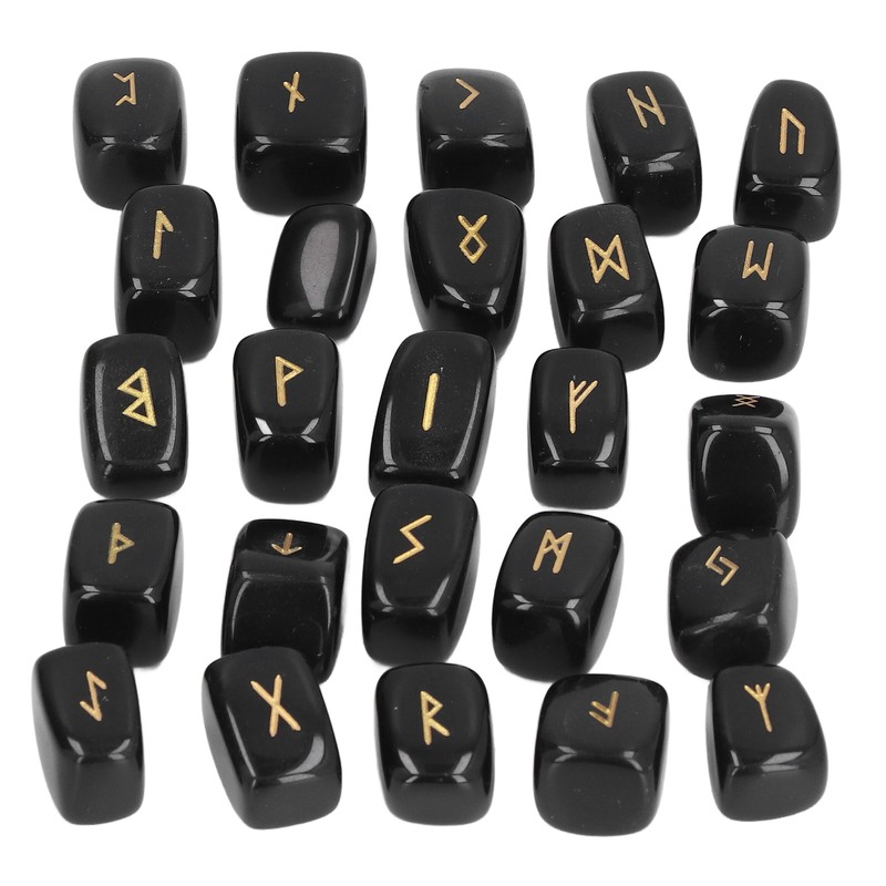 Rune Stones Ancient Rune Fine Workmanship Stylish Appearance Obsidian Material