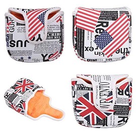 Golf Putter Cover Magnetic Mallet Odyssey 2 Ball Tailor Made Spider Putter Head Cover British Flag (UK)