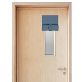 BETTELOOM classroomroom Door Curtains, Small Door Windows Curtains, Offer Privacy and Safety for for People in Classroom, Clinic, Offices and Apartments.(8" W x36 H, 1 Piece, Stone Blue)