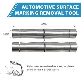 BWBWND Emblem Removal Tool, Aluminum Alloy Car Surface Logo Plate Line Remover with PE Cables, Vinyl Wraps Emblem Line Removal Tool for Vehicle Wrapping Film Installation