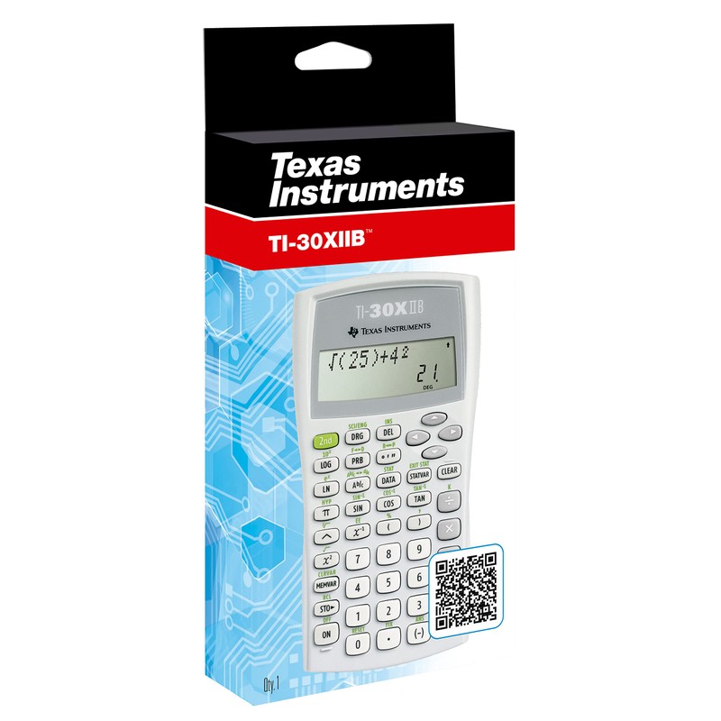 Texas Instruments TI-30 XIIB Schulrechner (zweizeilig, Batteriebetrieb) Weiß