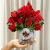 Birch Poinsettia Flower Pot Bouquet 3D Pop Up Card, with