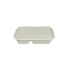Kitchsy Disposable White Hinged Clamshell Take Out Food Containers Heavy