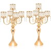 Tall Floor Candle Holders - 2Pcs Gold Candelabra for Wedding