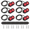 MDEOOSKY 6 Pods Red Rock Lights 18 LEDs Chips Waterproof
